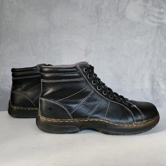 Dr. Martens Boots Mens Size 12 Black Leather Pebbled Sirota Chukka Lace Up Doc - Picture 1 of 12